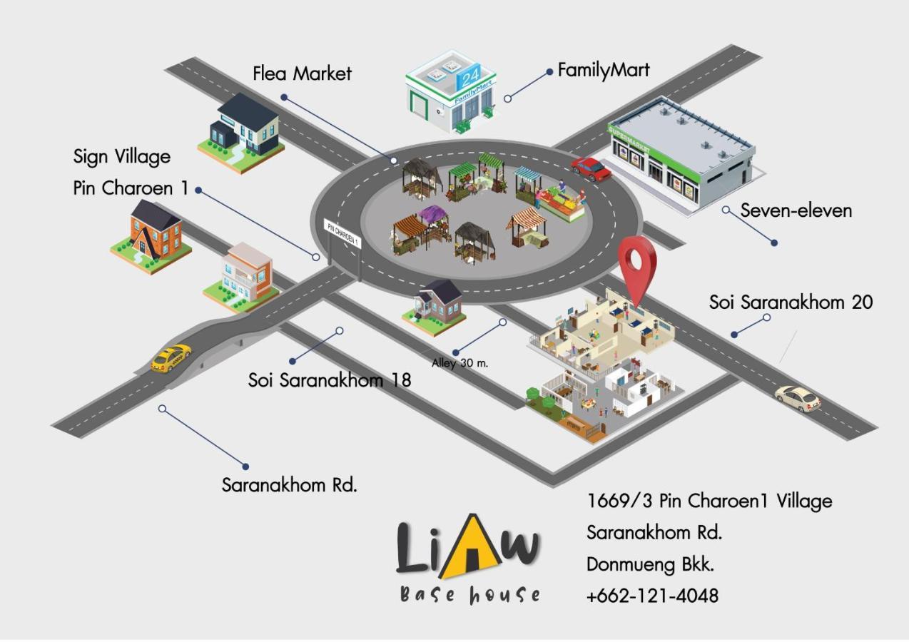 Хостел Liaw Base House Бангкок Экстерьер фото